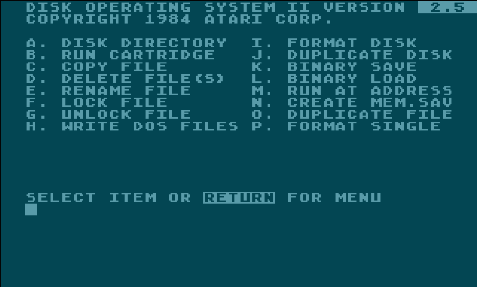 DOS 2.5 im Emulator
