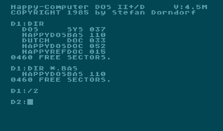 Happy-DOS in Aktion